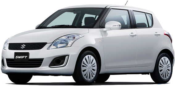 Swift Dzire Car Delhi - White Suzuki Swift Black Roof (584x300), Png Download