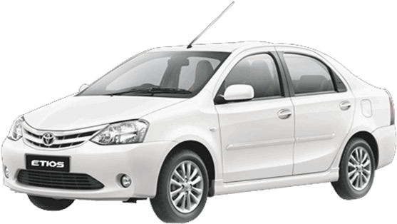 Rent Sedan Cars In Jaipur - White Toyota Etios Car (750x415), Png Download