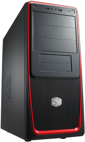 Lightbox Moreview - Cooler Master Elite 311 Cpu Cabinet (black (600x600), Png Download