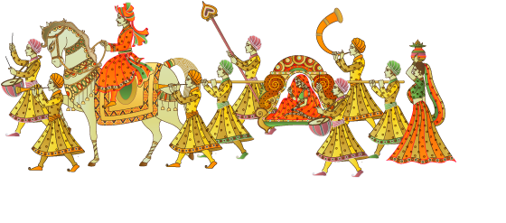 Wedding Venue & Tents - Baraat Image For Wedding Cards (969x347), Png Download