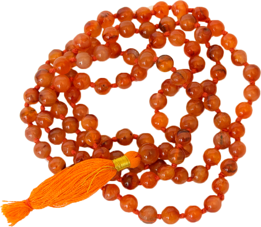 Carnelian Knotted Mala - Bead (1024x894), Png Download