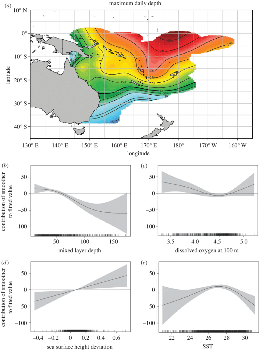 A) Maximum Daily Depth By I. Indica. Tag Observations - Paper (850x1149), Png Download