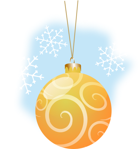 Christmas Ball Gold - Christmas Ornament (479x500), Png Download