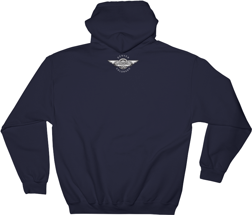 Navy Blue Hoodie With Veedverks Denver Colorado Logo - Hoodie (1000x1000), Png Download