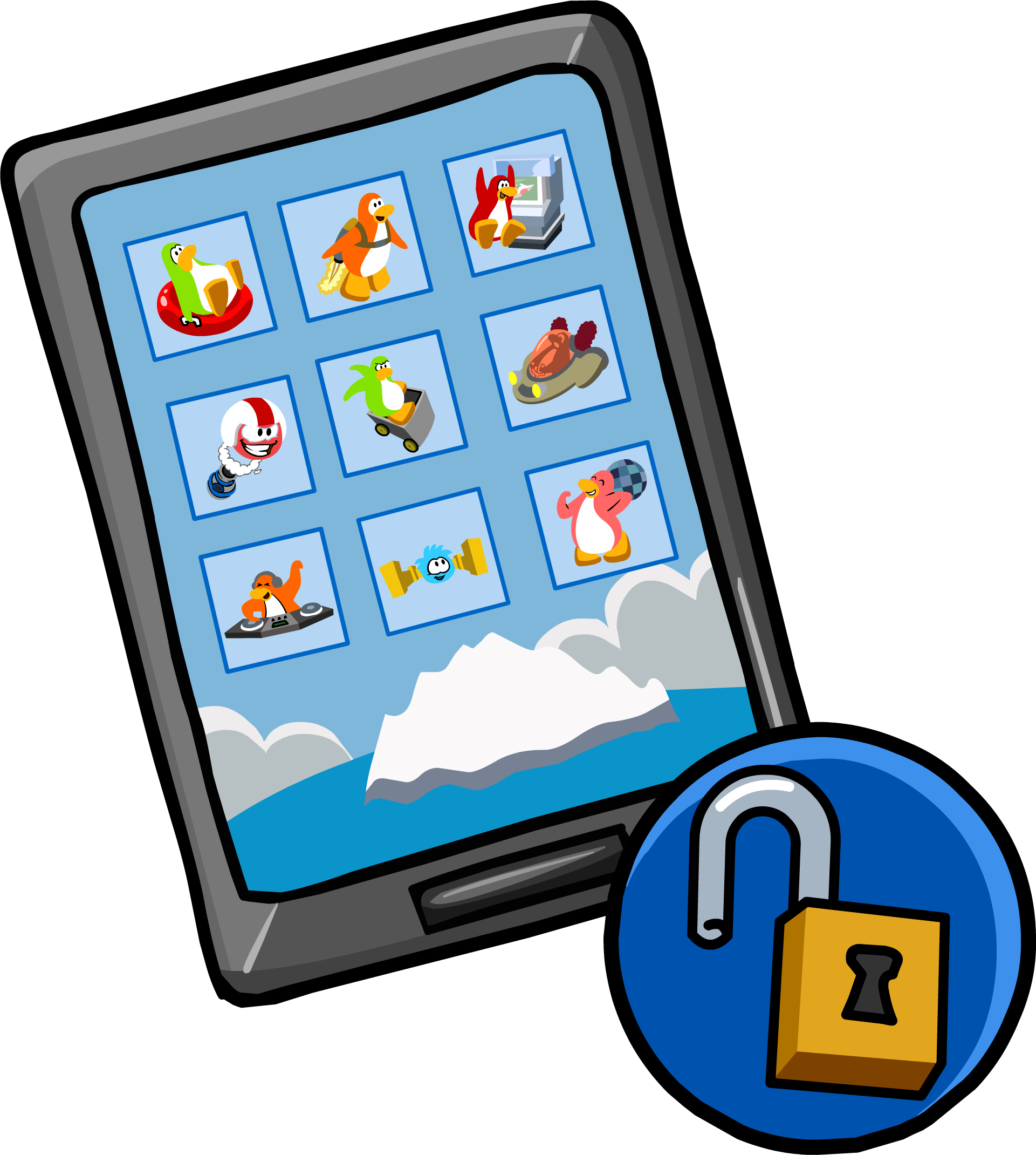 215 × 240 Pixels - Club Penguin Phone Item (539x600), Png Download