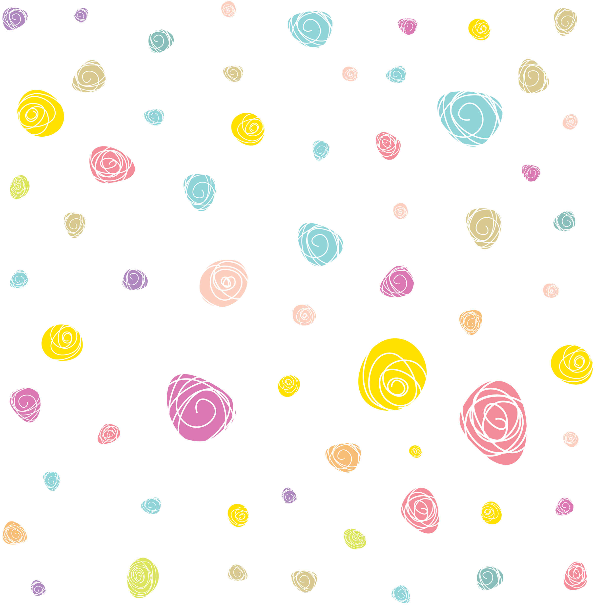 Kids Party Background Png - Flower Pattern (2500x2500), Png Download