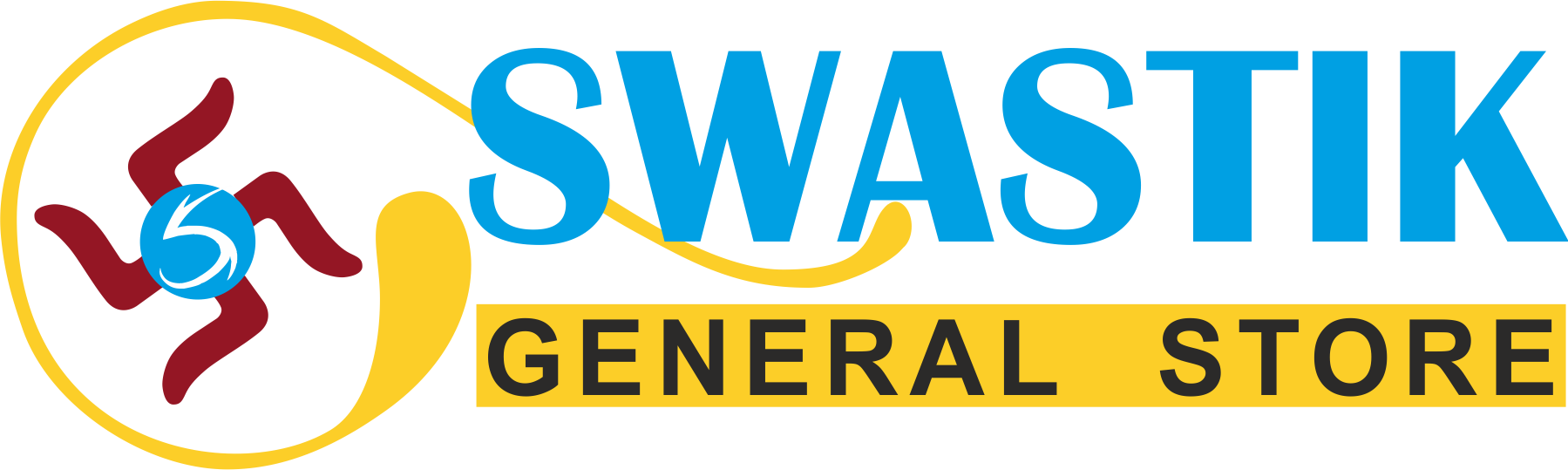 Swastik General Store - Swastika (1799x539), Png Download