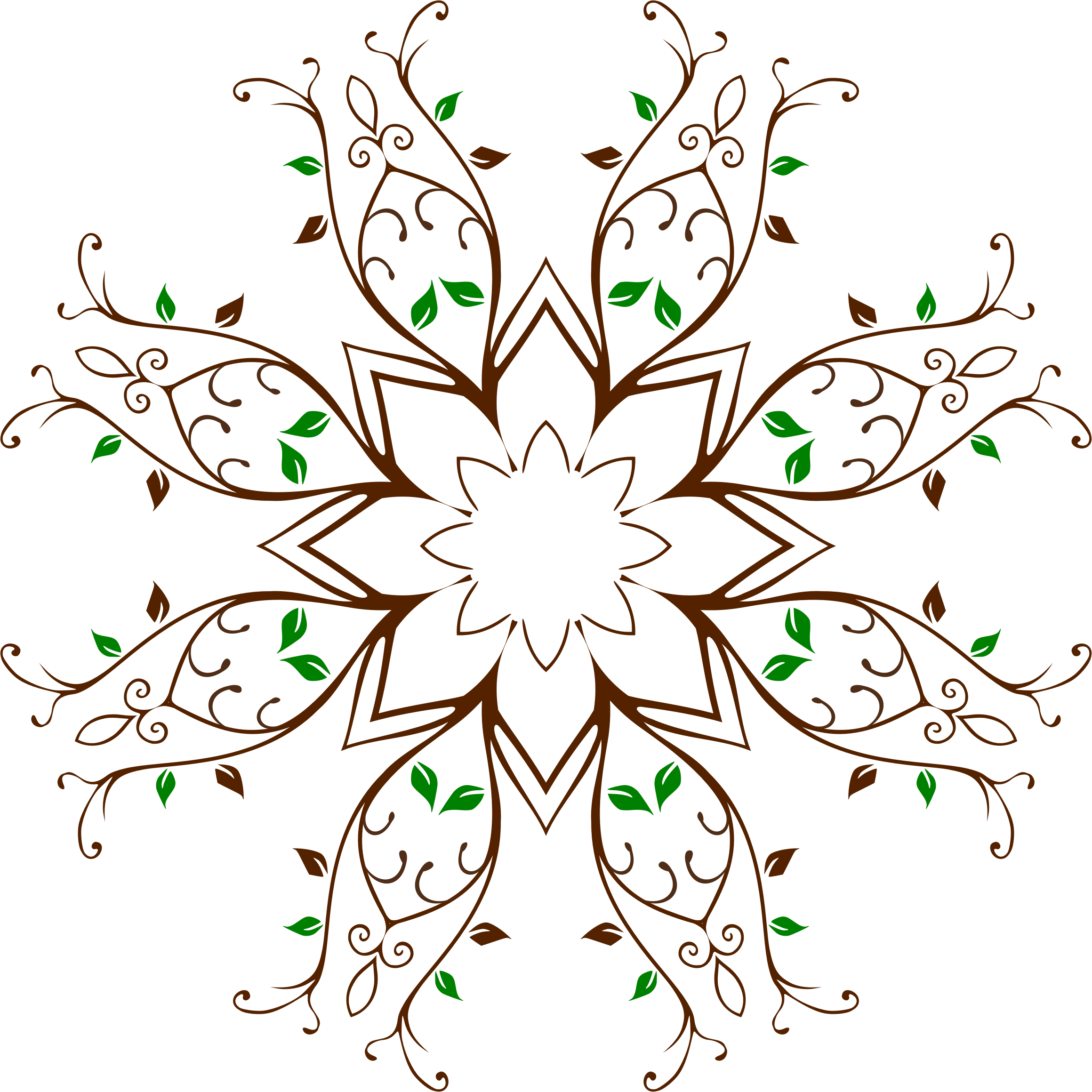 Decorative Ivy Vine - ! Round Ornament (1000x1000), Png Download