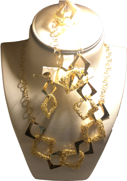 Gold Necklace Set - Jewellery (600x600), Png Download
