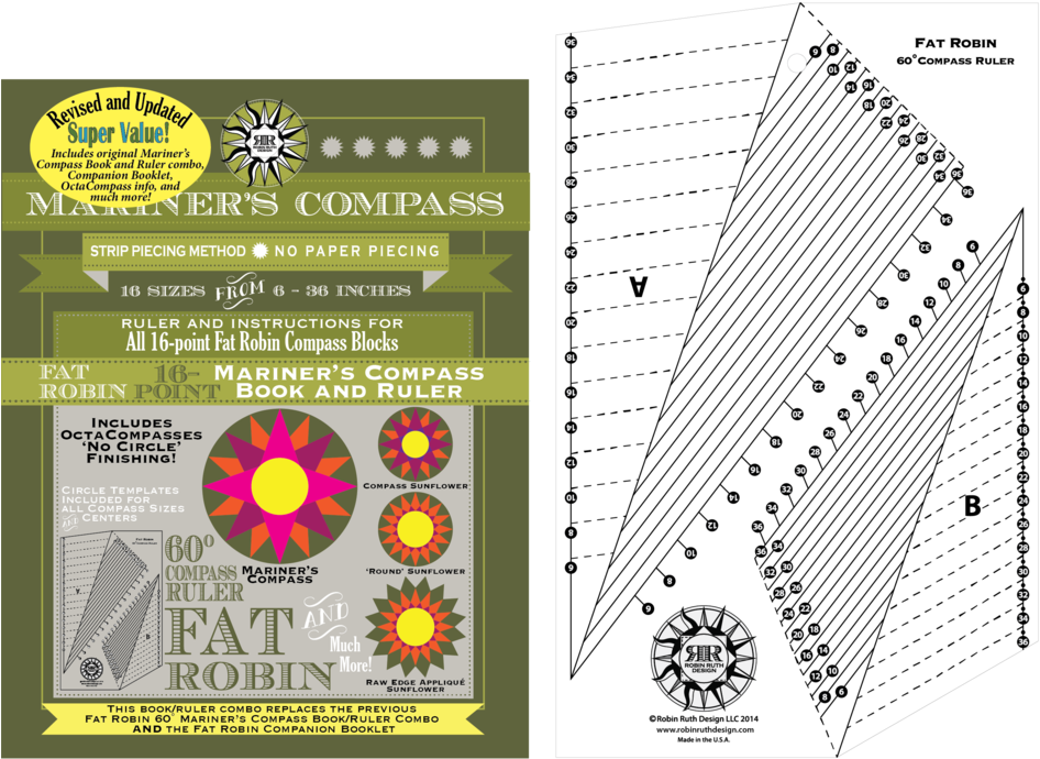 Fat Robin 16-point Book And Ruler - Book (1000x796), Png Download