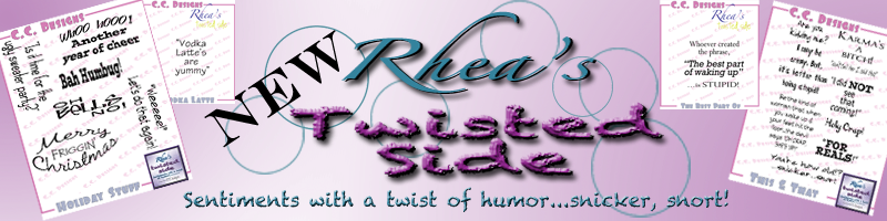 New Rhea's Twisted Side Stamps - Calligraphy (800x200), Png Download