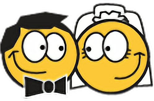 Married Emoticons Stickers Love Emojistickers Emojistic - Eza Gionino Dan Meiza Aulia (496x456), Png Download