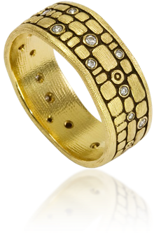 Alex Sepkus - Alex Sepkus Old Bridge Band Ring - R-125 (480x430), Png Download