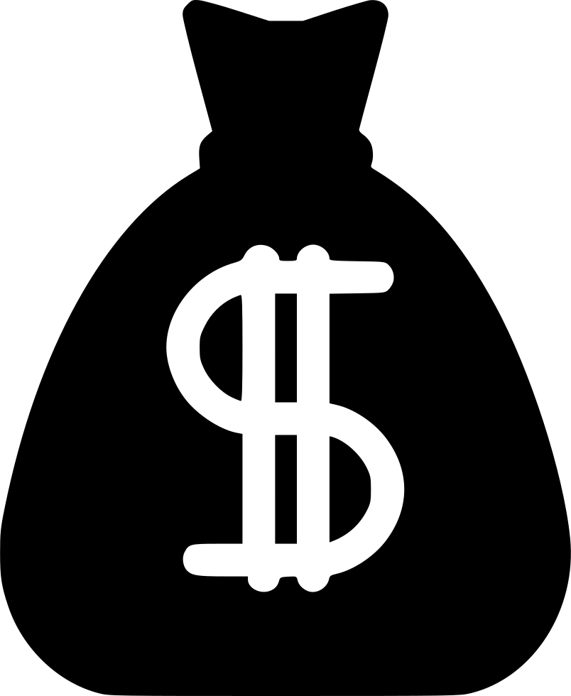 Dollar Money Bag - Dollar Sign Icon White (804x980), Png Download