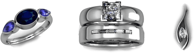 Three Pieces Of Jewellery - Glasgow (980x300), Png Download