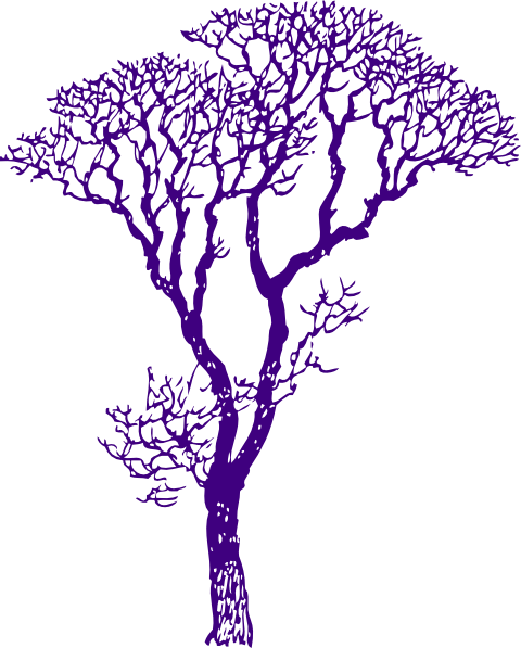 Bare Tree Clipart - Wall Painting Tv Side (480x597), Png Download
