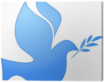 Blue Pigeon On White, Vector Canvas Print • Pixers® - Peace Education (400x400), Png Download