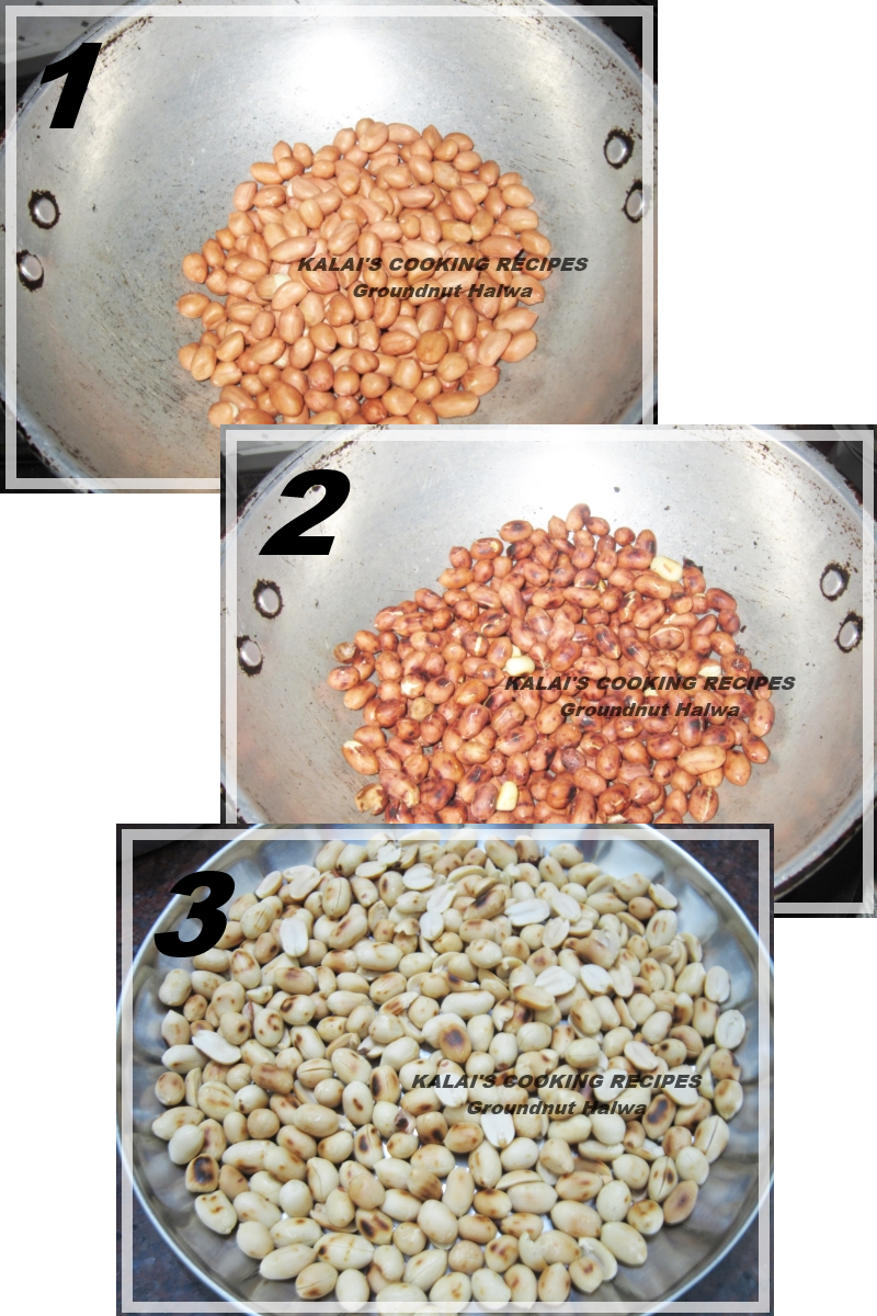 Steps To Make The Verkadalai \ Groundnut Halwa - Peanut (800x1200), Png Download