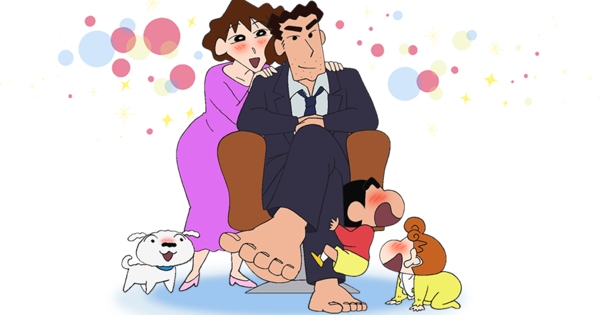 Shin Chan's Dad Fights Body Odor In Collaboration Manga - Shin Chan Dad (600x315), Png Download