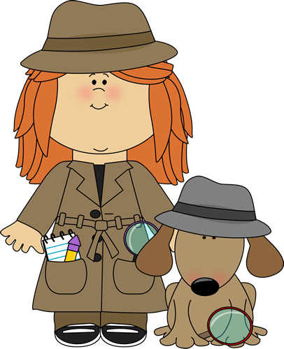 Detective Clip Art Images With Dog - Cute Clipart Detective (406x500), Png Download