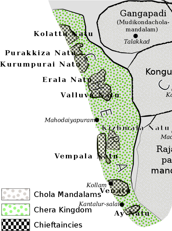 Venad With Other Major Chieftaincies And The Chera - Chera Dynasty (600x798), Png Download