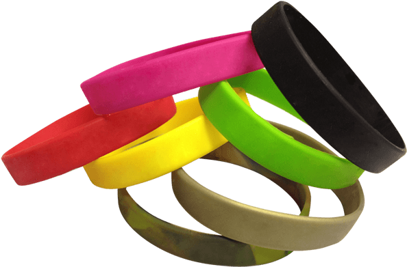 Rubber Bracelets Cliparts - Wristbands Png (629x460), Png Download