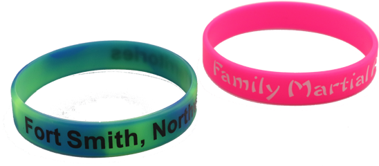 Silicone Bracelet With Debossed Letter,excellent Clear - Bangle (640x640), Png Download