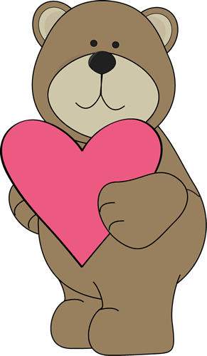 Hearts Pencil And In Color - Valentine's Day Clip Art Bear (291x500), Png Download