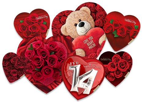 Love & Romance - Elmer's Elmer Giant Hearts (464x333), Png Download