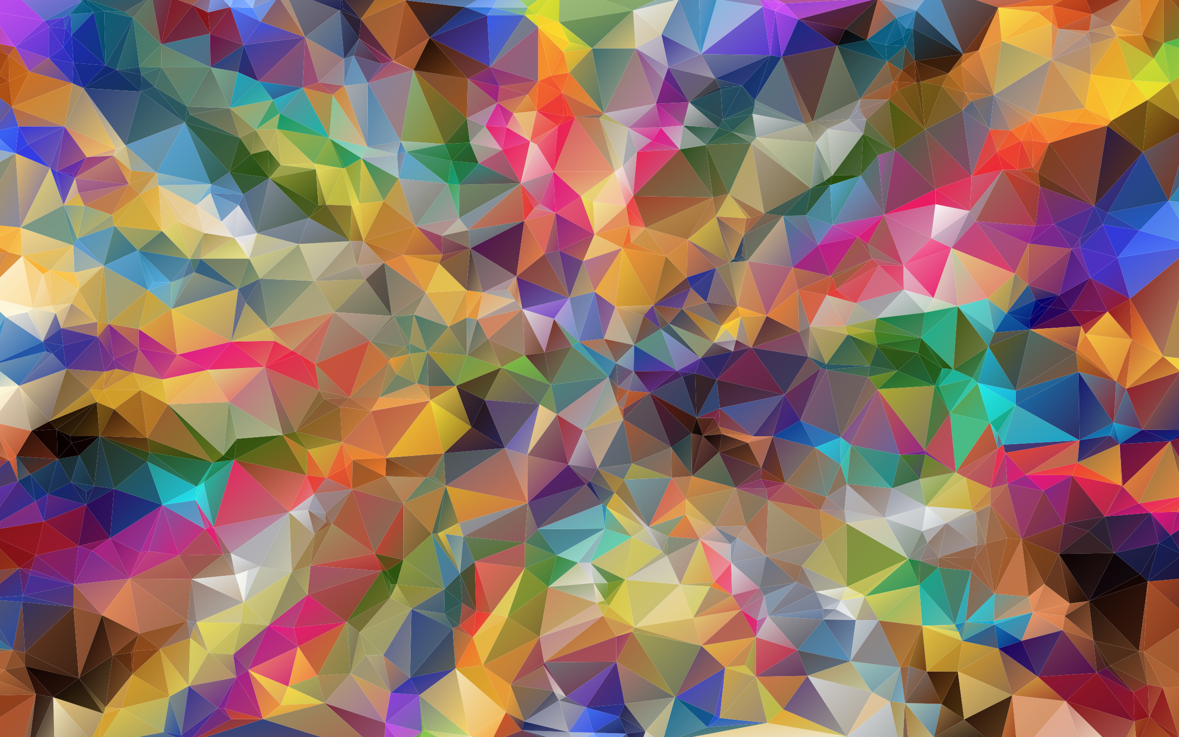 This Free Icons Png Design Of Colorful Low Poly Wallpaper (2400x1500), Png Download