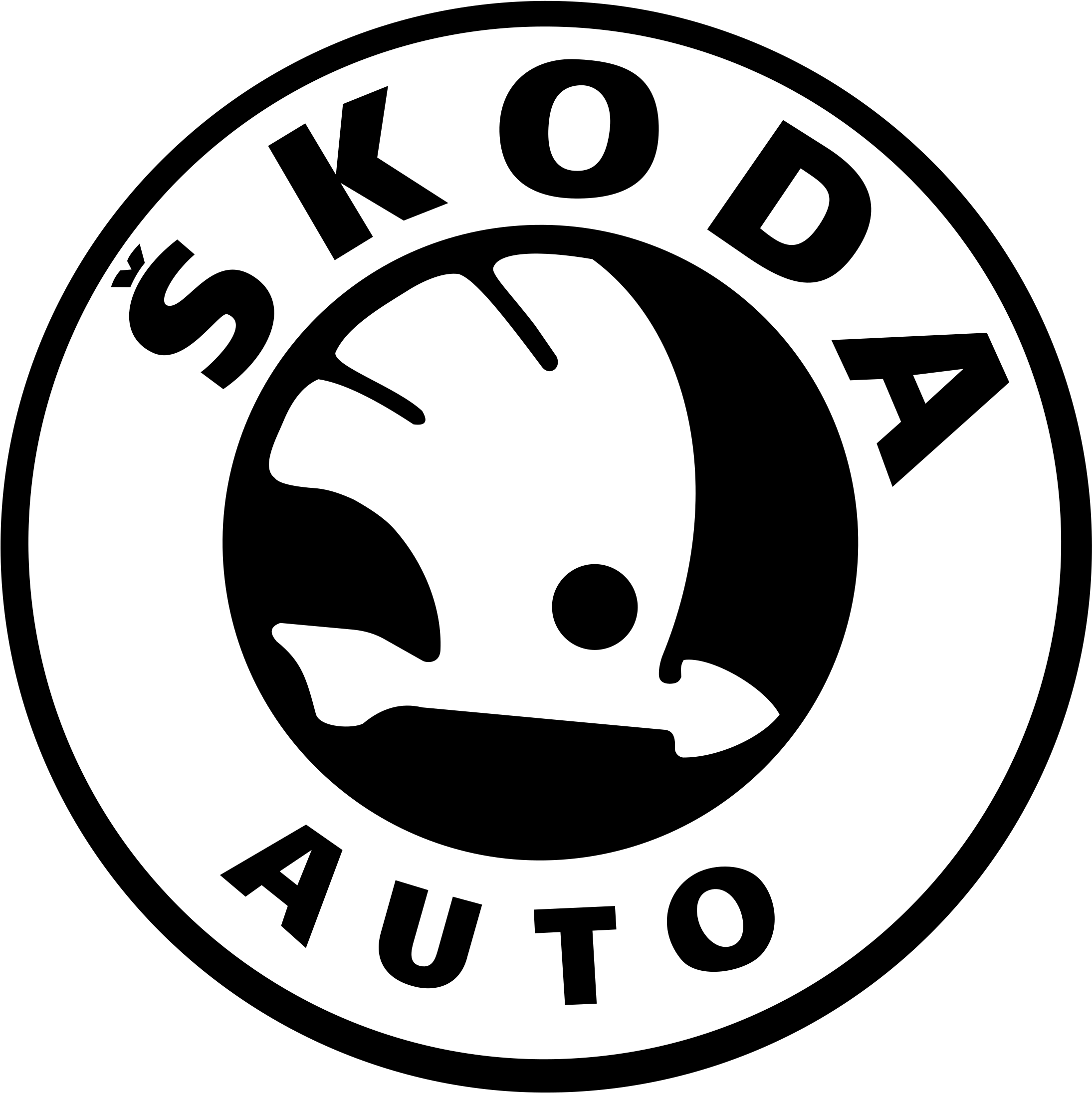Skoda Auto Logo Png Transparent - Logo Škoda (2400x2400), Png Download
