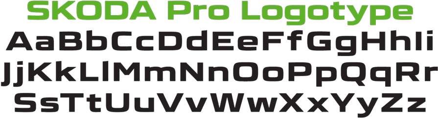 Skoda Pro Logotype - Skoda Font Free Download (900x251), Png Download