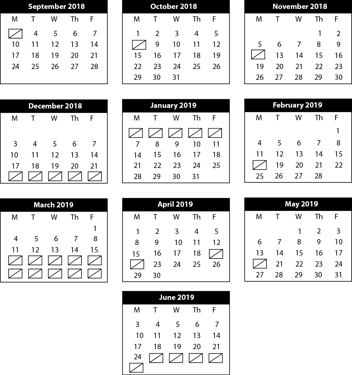 2018-2019 Calendar - Cy-fair High School (1145x1217), Png Download