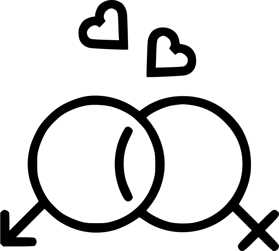 Couple Rs Marriage Heart - Love Couple Icon Png (981x882), Png Download