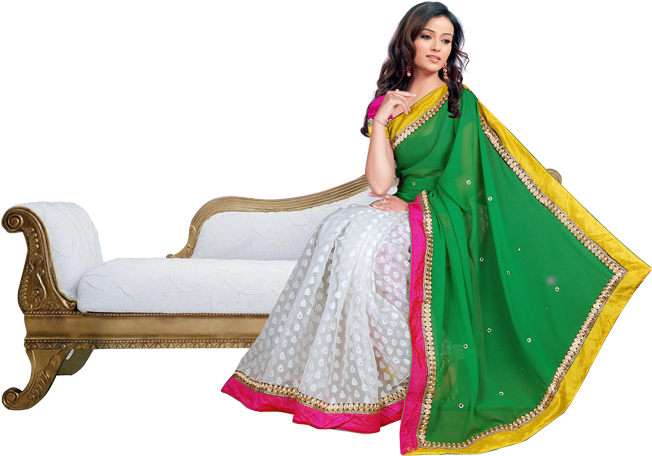 Ladies Pattu Sarees Png (800x746), Png Download