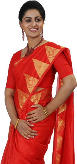 Kerala Sarees - Sari (380x600), Png Download