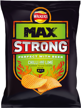 Chilli & Lime - Walkers Max Strong (340x420), Png Download