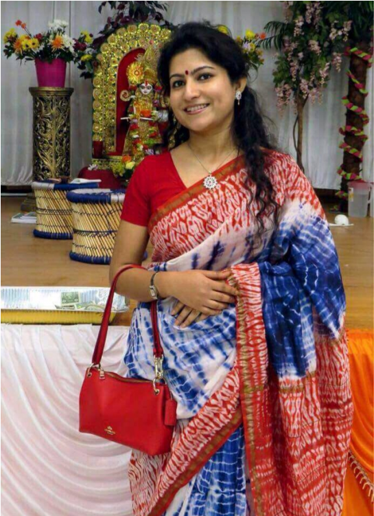 Chanderi Saree With Organic Printing By Hands - Chanderi (750x750), Png Download