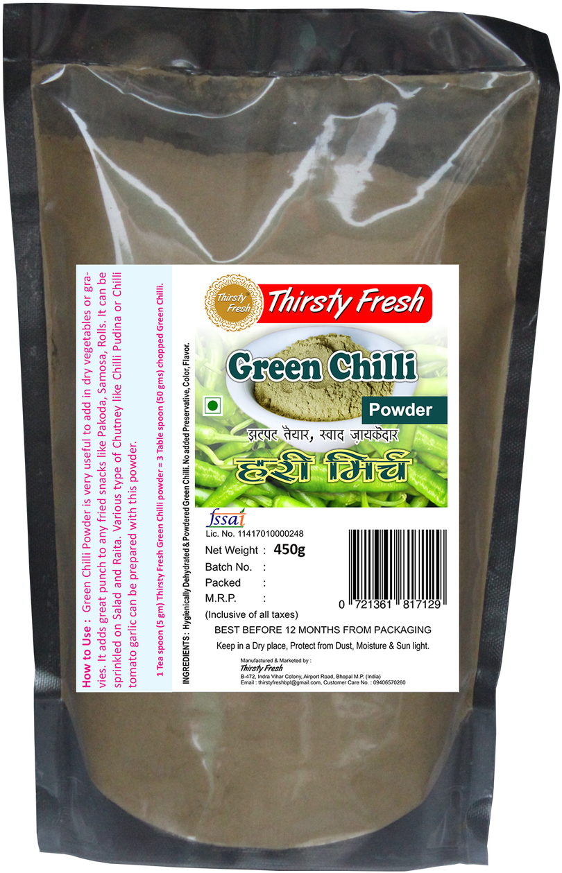 Green Chilli Powder 450g - Chili Powder (823x1280), Png Download