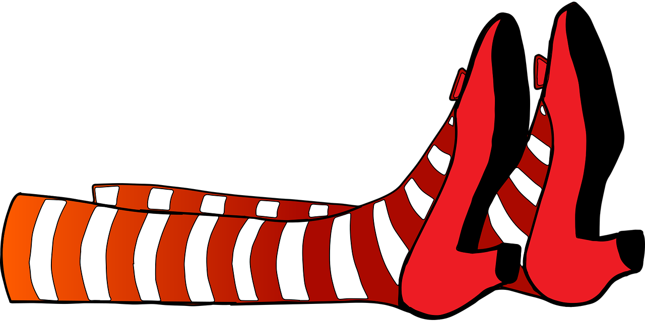 Witches Legs, Wicked Witch Of The West - Bruxa Má Do Leste Mágico De Oz Desenho (680x340), Png Download