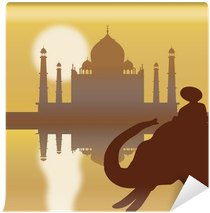 Taj Mahal Silhouette (400x400), Png Download