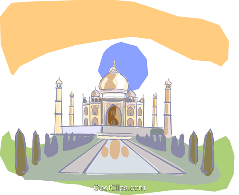 Eurosketch Style, India, Taj Mahal Royalty Free Vector - Taj Mahal (480x392), Png Download
