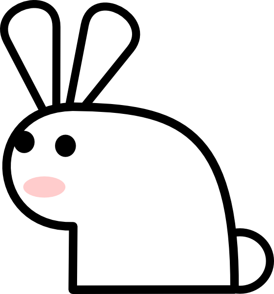 Bunny Vector Rabbit Vector - Rabbit Clip Art (558x599), Png Download