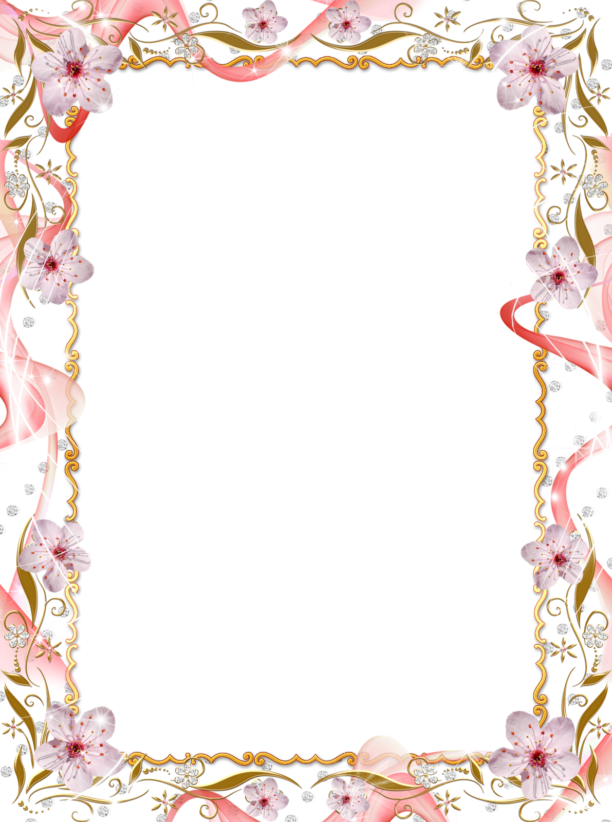 Cute Birthday Frames And Borders Png Download - Hd Frames Wedding Png (1191x1600), Png Download