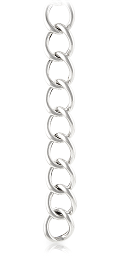 Sterling Silver Curb Fancy Bracelet 210mm - Chain (630x630), Png Download