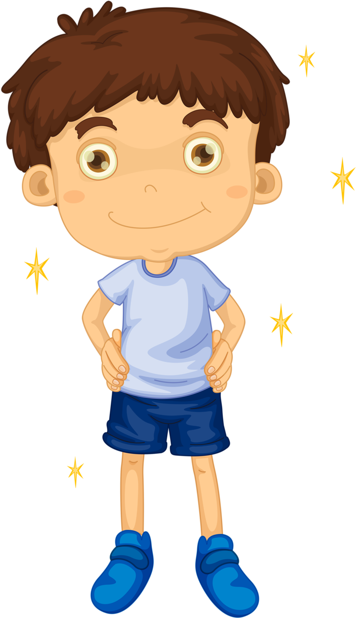 Picture Royalty Free Boy Brush Hair Clipart - Cartoon Child Eating (735x1280), Png Download