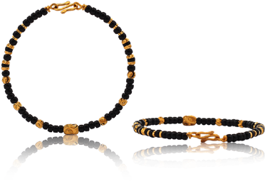 Gold Black Beads Kids Bangles - Fourth Of July Cryptogram Answers (400x400), Png Download