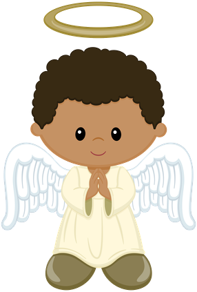 Brown Hair - Angel Boy Clipart (286x423), Png Download
