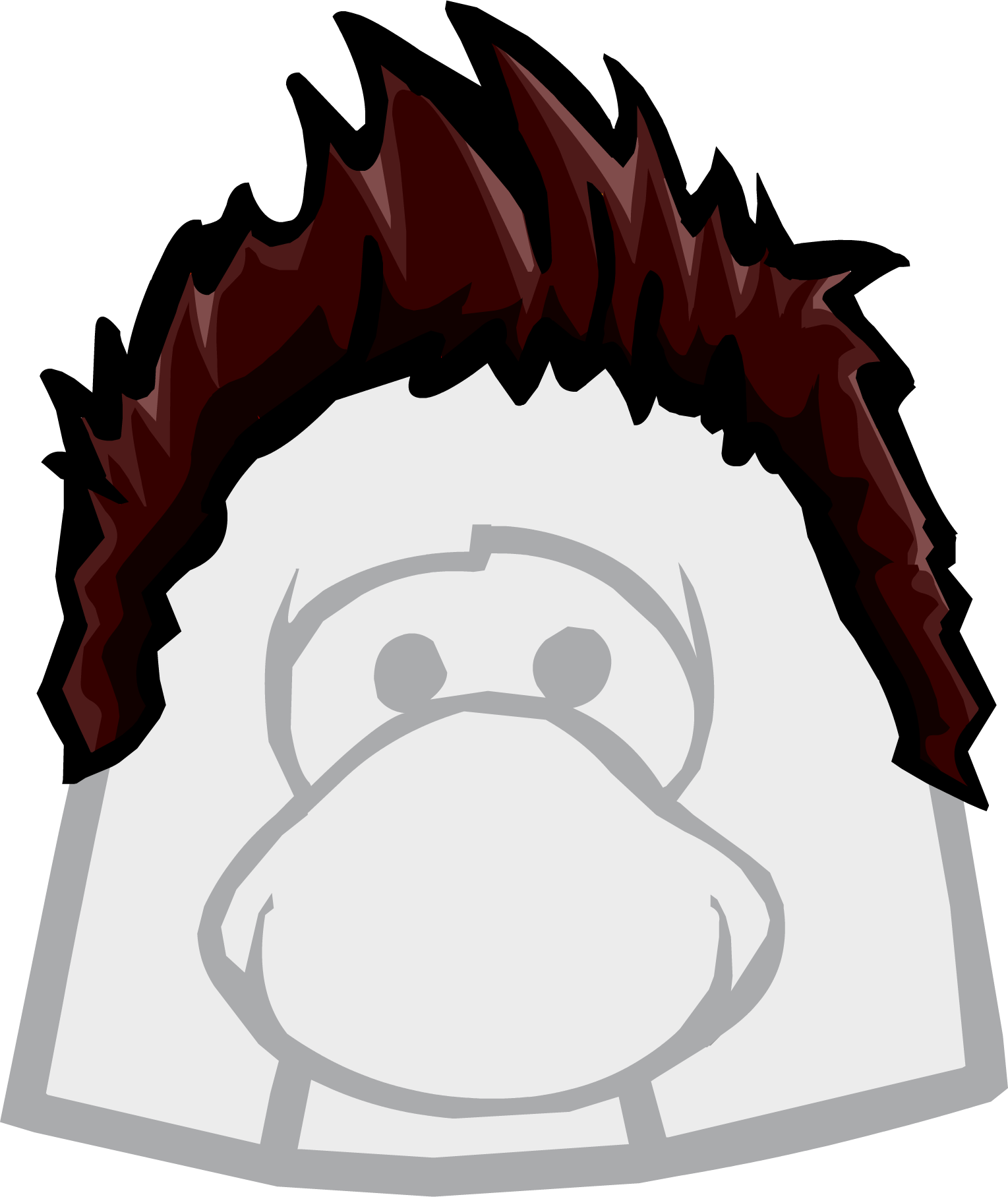 The Tuft Clothing Icon Id 1007 - Up Sweep Club Penguin (1529x1815), Png Download