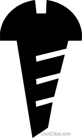 Screw Nail Royalty Free Vector Clip Art Illustration - Screw (286x480), Png Download